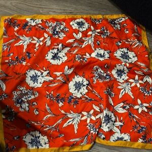 H&M Floral Scarf in Red and Yellow